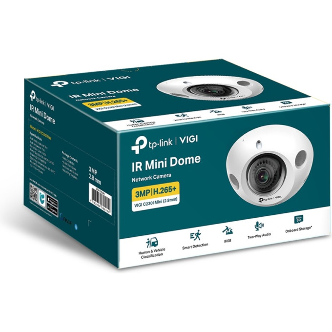 Компактная купольная IP‑камера 3 Мп с ИК‑подсветкой TP-LINK VIGI C230I Mini(2,8mm)